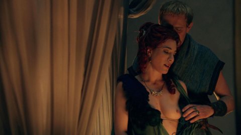 Jaime Murray - Nude Breasts in Spartacus s01e04 (2011)